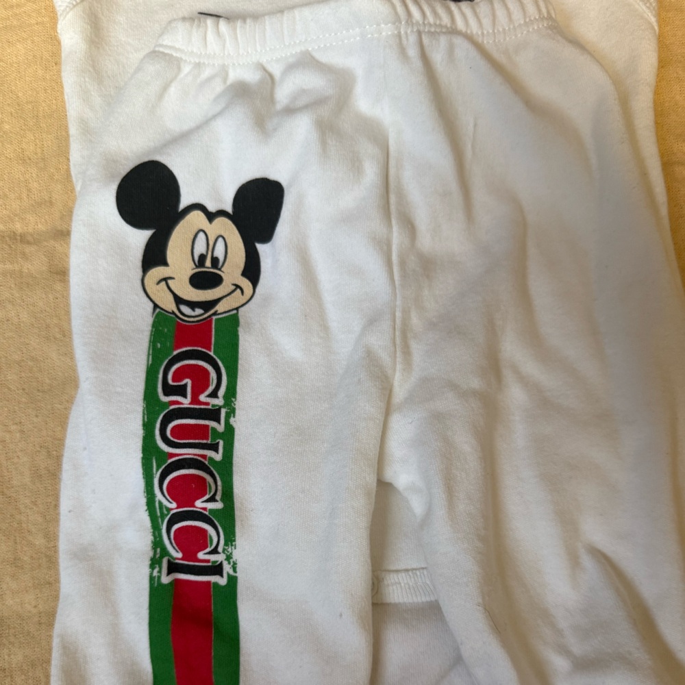 White Mickey Mouse Graphic Sweatshirt